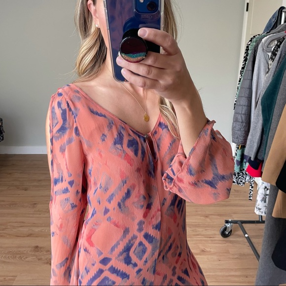 Gypsy 05 100% Silk Coral Maxi Dress (S) - Picture 6 of 9